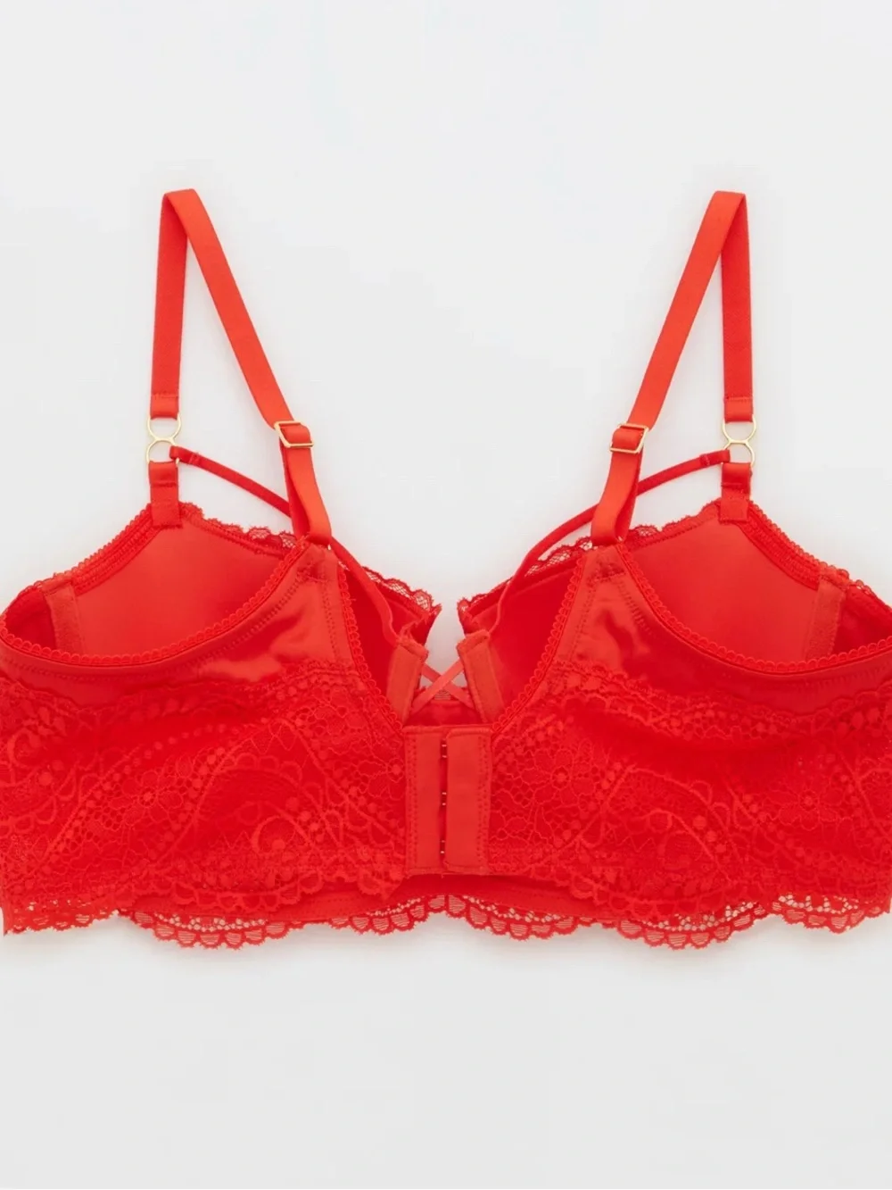 Aerie Real Power Paisley Lace Strappy Balconette Bra 40DD - Picture 2 of 8